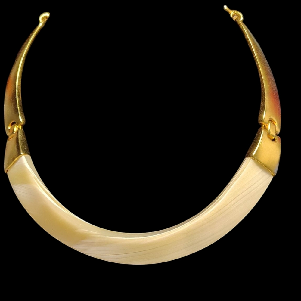 Clara Studio 1994 Gold and Cream Necklace